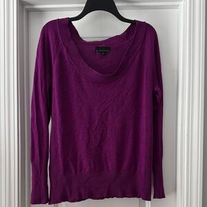Attention Deep Purple Knit Top (L)